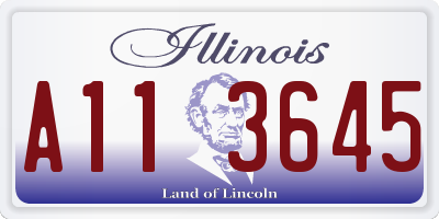 IL license plate A113645