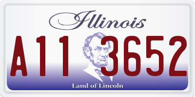 IL license plate A113652