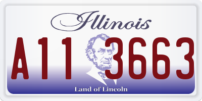 IL license plate A113663