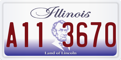 IL license plate A113670