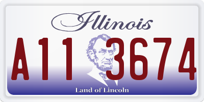 IL license plate A113674