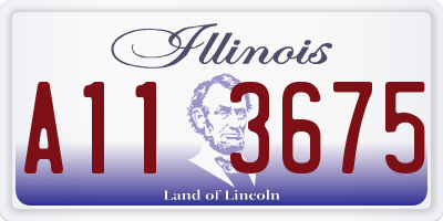 IL license plate A113675