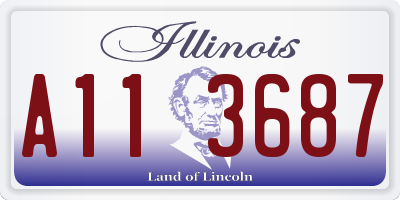 IL license plate A113687
