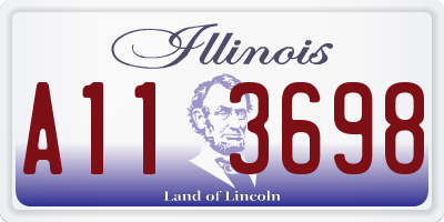 IL license plate A113698