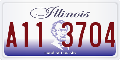 IL license plate A113704
