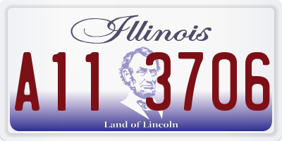 IL license plate A113706