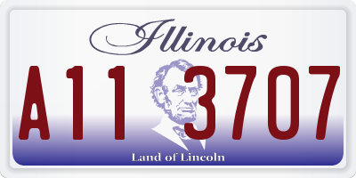 IL license plate A113707