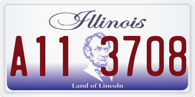 IL license plate A113708