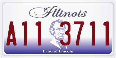 IL license plate A113711