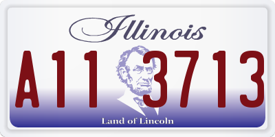 IL license plate A113713