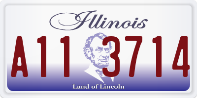 IL license plate A113714