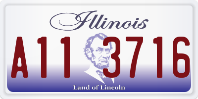 IL license plate A113716