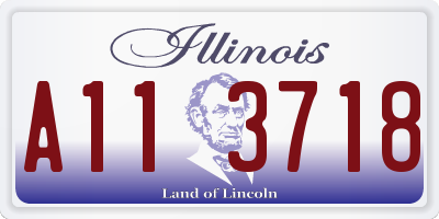 IL license plate A113718