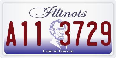 IL license plate A113729