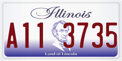 IL license plate A113735