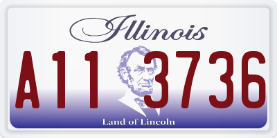 IL license plate A113736
