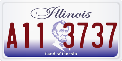 IL license plate A113737