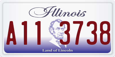 IL license plate A113738