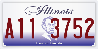 IL license plate A113752