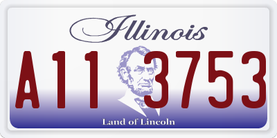 IL license plate A113753