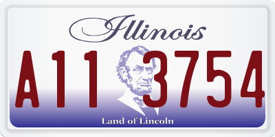 IL license plate A113754