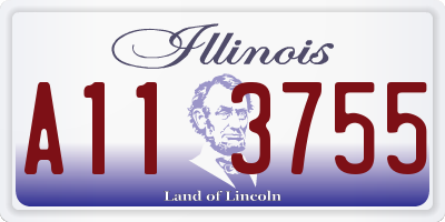 IL license plate A113755