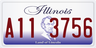 IL license plate A113756