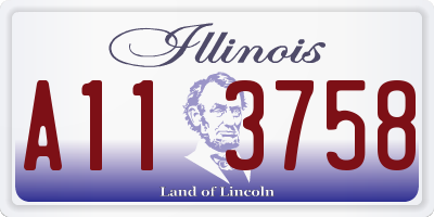 IL license plate A113758