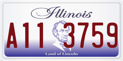 IL license plate A113759