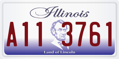 IL license plate A113761