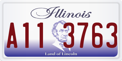 IL license plate A113763