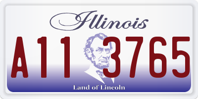 IL license plate A113765