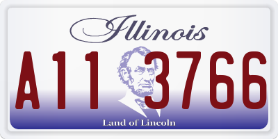 IL license plate A113766