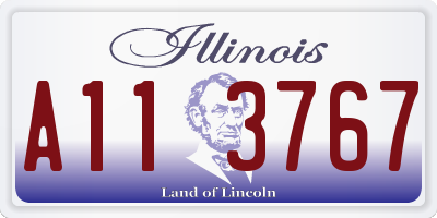 IL license plate A113767