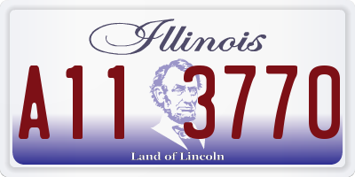 IL license plate A113770