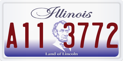 IL license plate A113772