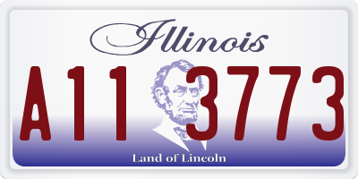 IL license plate A113773