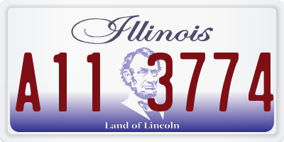 IL license plate A113774
