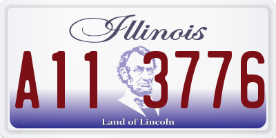 IL license plate A113776