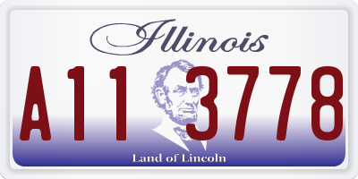 IL license plate A113778