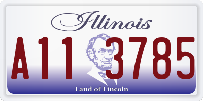 IL license plate A113785