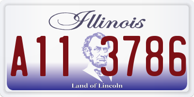 IL license plate A113786