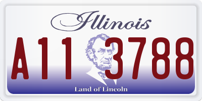 IL license plate A113788