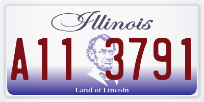 IL license plate A113791