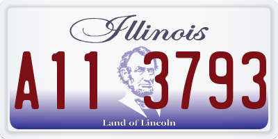 IL license plate A113793