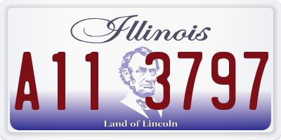 IL license plate A113797