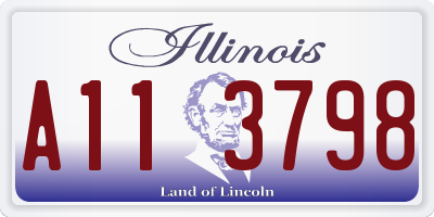 IL license plate A113798