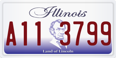 IL license plate A113799