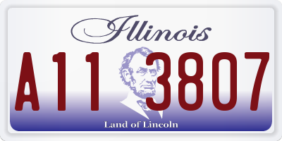 IL license plate A113807