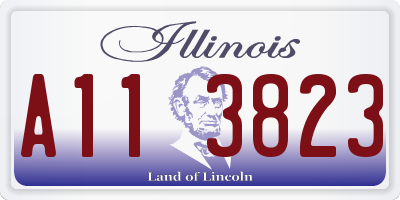 IL license plate A113823